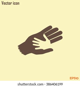 Helping hands. Vector illustration