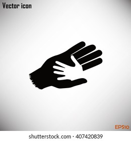 Helping hands. Vector illustration