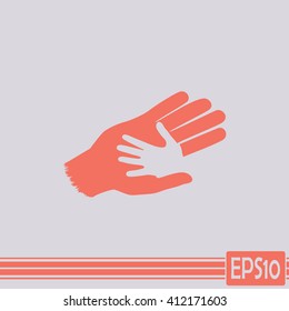 Helping hands. Vector illustration