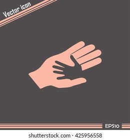 Helping hands. Vector illustration
