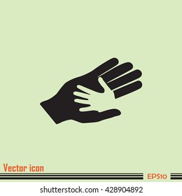 Helping hands. Vector illustration