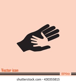 Helping hands. Vector illustration