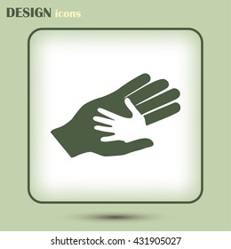Helping hands. Vector illustration