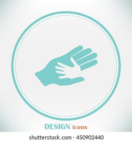 Helping hands. Vector illustration