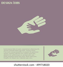 Helping hands. Vector illustration