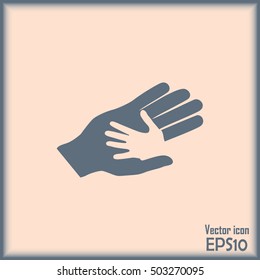 Helping hands. Vector illustration