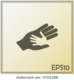 Helping hands. Vector illustration