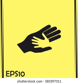 Helping hands. Vector illustration
