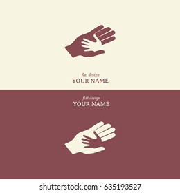 Helping hands. Vector illustration