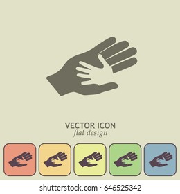 Helping hands. Vector illustration