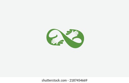 Helping Infinity vector logo design