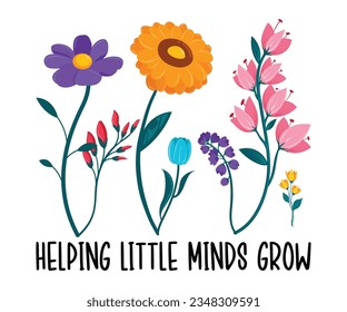 Helping little minds grow Svg, Teacher Appreciation Gift, Teacher Emergency Kit, Back To School svg,  t shirt design, teacher svg