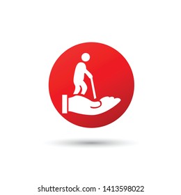 Helping people  icon vector illustration-vector