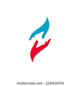 Helping People Logo With Hand Symbol