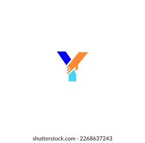 helping Y  Letter Logo Vector Template Abstract Monogram Symbol 