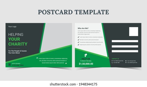 Helping your charity postcard, charity postcard template