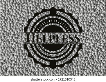 Icono oscuro indefenso o emblema con fondo de burbujas. Ilustración vectorial. Detallado. 