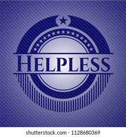 Helpless emblem with jean texture