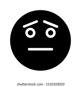 helpless expression icon with glyph style and 64 px base. Suitable for website design, logo, app and ui.