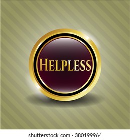Helpless gold shiny emblem