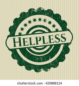 Helpless grunge stamp