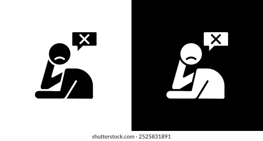 Icono humano indefenso Ilustración de diseño de arte