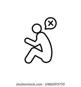 helpless human icon logo sign vector outline