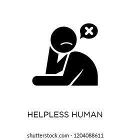 Helpless Human Icon. Helpless Human Symbol Design From Feelings Collection. Simple Element Vector Illustration On White Background.