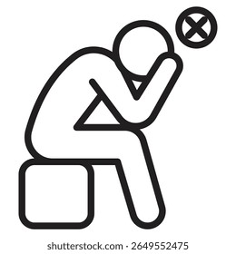 helpless human icon vector illustration isolated sign