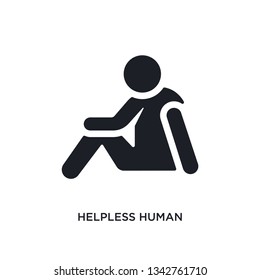 helpless human isolated icon. simple element illustration from feelings concept icons. 