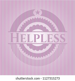 Helpless pink emblem