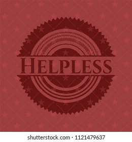 Helpless retro red emblem