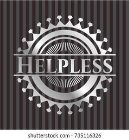 Helpless silvery shiny emblem