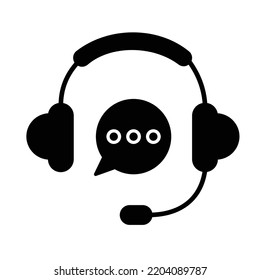 Helpline Black Glyph Vector Icon which can easily modify or edit


