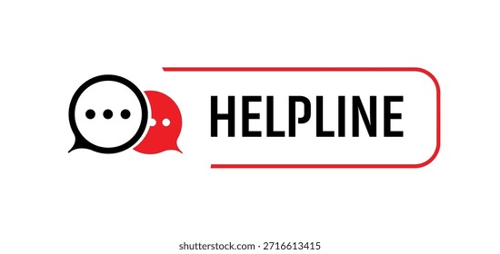 Helpline-Taste auf weißem Hintergrund