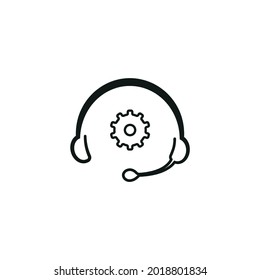 Helpline icon. Helpline line icon design vector illustration