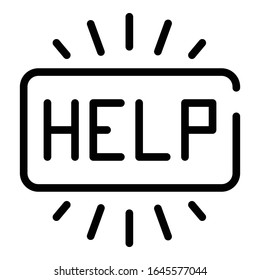 Helpline-Symbol. Umrisssymbol für helpline Vektorillustration im Web-Design einzeln auf weißem Hintergrund