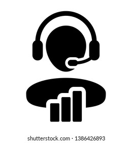 Helpline icon vector male data support  