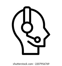 helpline line icon illustration vector graphic