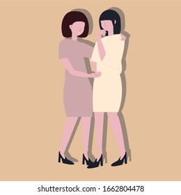 Unterstützt und unterstützt das Konzept. Kreatives Ideendesign. Flache Vektorillustration für Vorlage, Broschüre oder Präsentation.
