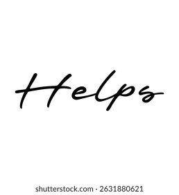 helps text for T-shirt print and other use on white background.