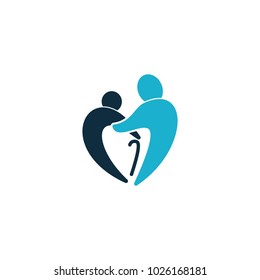 helps,care,love logo design vector