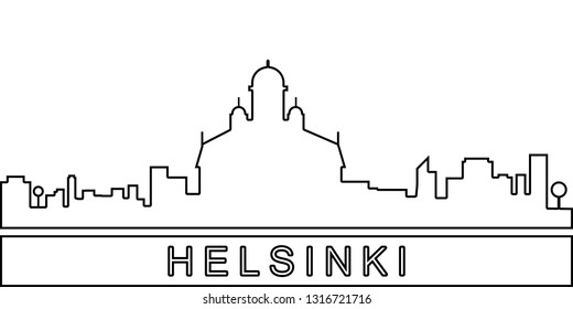 Helsinki detailed skyline icon. Element of Cities for mobile concept and web apps icon. Thin line icon for website design and development, app development