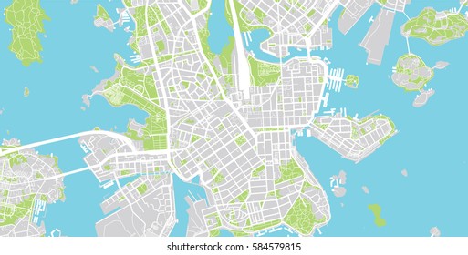 Helsinki, Finland City Map