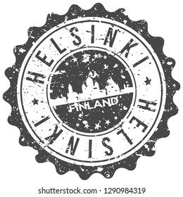 Helsinki Finland. City Skyline. Silhouette City. Design Vector. Famous Monuments.