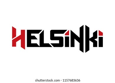 Helsinki typography design vector, for t-shirt, poster and other uses