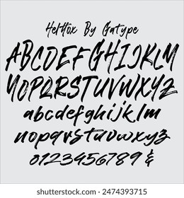 Helttox is a casual hand brush script so it has a nice texture and flow. Helttox has many alternatives to make it look like real handwriting; four sets of lowercase and two sets of uppercase. 