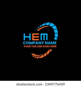 HEM letter logo creative design with vector graphic, HEM simple and modern logo. HEM luxurious alphabet design  