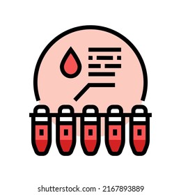 Hämatologie Analyse der Farbe Symbol Vektor. Hämatologie-Analysierungszeichen. einzelne Symbolillustration
