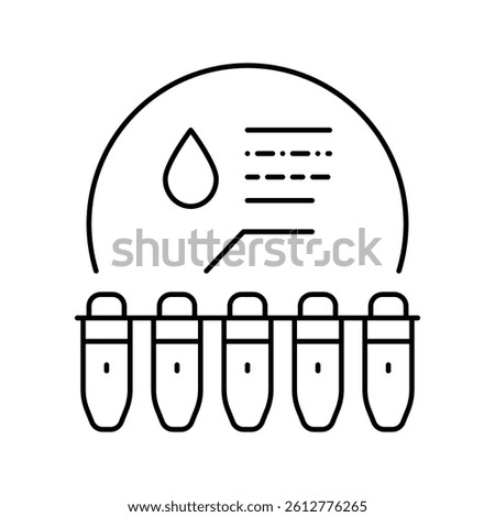 hematology analyzing line icon vector. hematology analyzing sign. isolated contour symbol black illustration